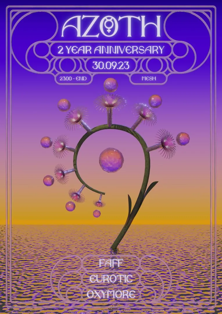 Poster for the AZOTH two year anniversary