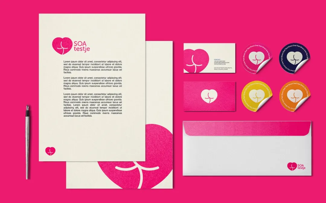 SOA Testje stationery on pink